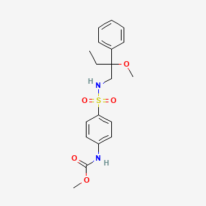 molecular formula C19H24N2O5S B2547455 methyl (4-(N-(2-methoxy-2-phenylbutyl)sulfamoyl)phenyl)carbamate CAS No. 1796946-37-6