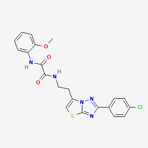 N1-(2-(2-(4-chlorophenyl)thiazolo[3,2-b][1,2,4]triazol-6-yl)ethyl)-N2-(2-methoxyphenyl)oxalamide