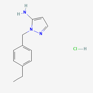 1-[(4-ethylphenyl)methyl]-1H-pyrazol-5-amine hydrochloride