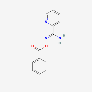 molecular formula C14H13N3O2 B2547478 (Z)-N'-((4-methylbenzoyl)oxy)picolinimidamide CAS No. 337474-11-0