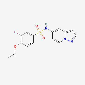 4-ethoxy-3-fluoro-N-(pyrazolo[1,5-a]pyridin-5-yl)benzenesulfonamide