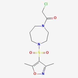 2-Chloro-1-[4-[(3,5-dimethyl-1,2-oxazol-4-yl)sulfonyl]-1,4-diazepan-1-yl]ethanone