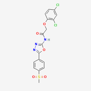 molecular formula C17H13Cl2N3O5S B2547499 2-(2,4-二氯苯氧基)-N-(5-(4-(甲基磺酰基)苯基)-1,3,4-恶二唑-2-基)乙酰胺 CAS No. 886911-80-4