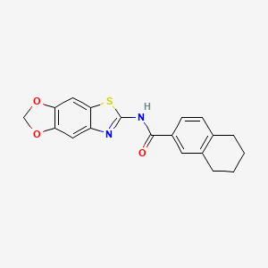 molecular formula C19H16N2O3S B2547503 N-([1,3]二氧杂[4,5-f][1,3]苯并噻唑-6-基)-5,6,7,8-四氢萘-2-甲酰胺 CAS No. 892846-62-7