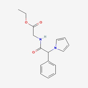 ethyl 2-(2-phenyl-2-(1H-pyrrol-1-yl)acetamido)acetate
