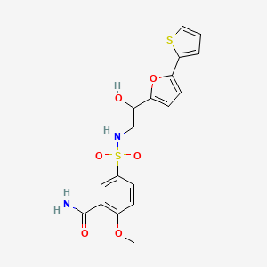 5-({2-Hydroxy-2-[5-(thiophen-2-yl)furan-2-yl]ethyl}sulfamoyl)-2-methoxybenzamide
