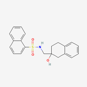 molecular formula C21H21NO3S B2547514 N-((2-hydroxy-1,2,3,4-tetrahydronaphthalen-2-yl)methyl)naphthalene-1-sulfonamide CAS No. 1421482-12-3