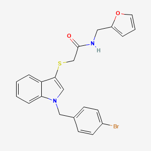 B2547516 2-((1-(4-bromobenzyl)-1H-indol-3-yl)thio)-N-(furan-2-ylmethyl)acetamide CAS No. 681274-40-8