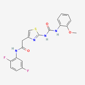 molecular formula C19H16F2N4O3S B2547522 N-(2,5-difluorophenyl)-2-(2-(3-(2-methoxyphenyl)ureido)thiazol-4-yl)acetamide CAS No. 897613-97-7