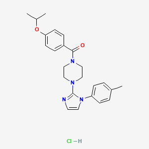 (4-isopropoxyphenyl)(4-(1-(p-tolyl)-1H-imidazol-2-yl)piperazin-1-yl)methanone hydrochloride