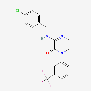 3-((4-chlorobenzyl)amino)-1-(3-(trifluoromethyl)phenyl)pyrazin-2(1H)-one