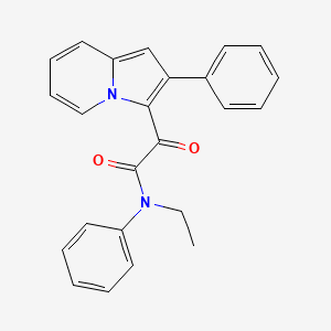 molecular formula C24H20N2O2 B2547530 N-Ethyl-2-oxo-N-phenyl-2-(2-phenylindolizin-3-yl)acetamid CAS No. 328022-83-9