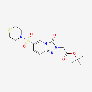 tert-butyl 2-(3-oxo-6-(thiomorpholinosulfonyl)-[1,2,4]triazolo[4,3-a]pyridin-2(3H)-yl)acetate