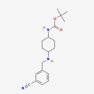 molecular formula C19H27N3O2 B2547533 tert-Butyl (1R*,4R*)-4-(3-cyanobenzylamino)cyclohexylcarbamate CAS No. 1286273-01-5