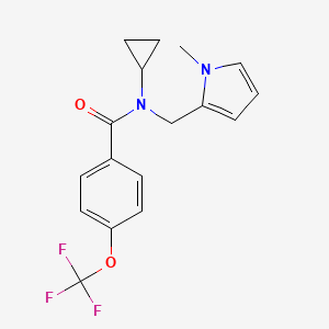 molecular formula C17H17F3N2O2 B2547539 N-cyclopropyl-N-((1-methyl-1H-pyrrol-2-yl)methyl)-4-(trifluoromethoxy)benzamide CAS No. 1421585-07-0