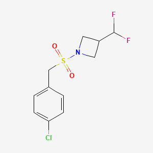 1-((4-Chlorobenzyl)sulfonyl)-3-(difluoromethyl)azetidine