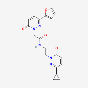 molecular formula C19H19N5O4 B2547545 N-(2-(3-cyclopropyl-6-oxopyridazin-1(6H)-yl)ethyl)-2-(3-(furan-2-yl)-6-oxopyridazin-1(6H)-yl)acetamide CAS No. 2097915-42-7