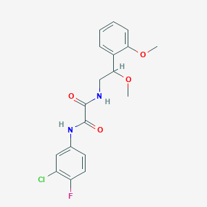 N1-(3-chloro-4-fluorophenyl)-N2-(2-methoxy-2-(2-methoxyphenyl)ethyl)oxalamide