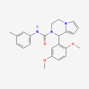 molecular formula C23H25N3O3 B2547549 1-(2,5-dimethoxyphenyl)-N-(m-tolyl)-3,4-dihydropyrrolo[1,2-a]pyrazine-2(1H)-carboxamide CAS No. 899960-92-0