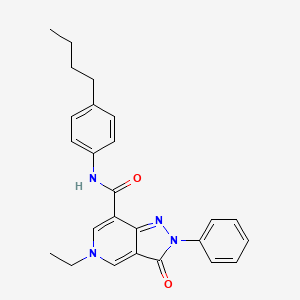 N-(4-butylphenyl)-5-ethyl-3-oxo-2-phenyl-3,5-dihydro-2H-pyrazolo[4,3-c]pyridine-7-carboxamide