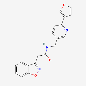 molecular formula C19H15N3O3 B2547565 2-(苯并[d]异恶唑-3-基)-N-((6-(呋喃-3-基)吡啶-3-基)甲基)乙酰胺 CAS No. 2034227-06-8