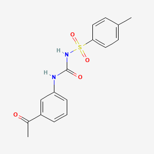molecular formula C16H16N2O4S B2547566 1-(3-Acetylphenyl)-3-((4-methylphenyl)sulfonyl)urea CAS No. 404905-33-5
