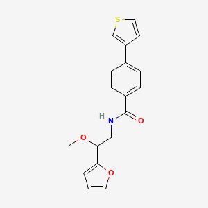 N-(2-(furan-2-yl)-2-methoxyethyl)-4-(thiophen-3-yl)benzamide