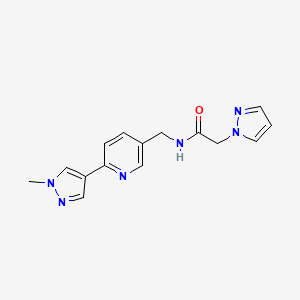 N-((6-(1-methyl-1H-pyrazol-4-yl)pyridin-3-yl)methyl)-2-(1H-pyrazol-1-yl)acetamide