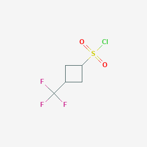 molecular formula C5H6ClF3O2S B2547572 3-(Trifluoromethyl)cyclobutane-1-sulfonyl chloride CAS No. 1936688-71-9