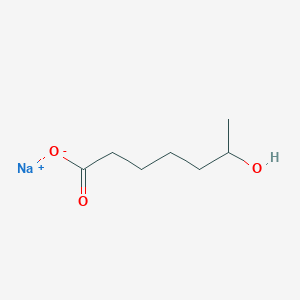 molecular formula C7H13NaO3 B2547579 Sodium;6-hydroxyheptanoate CAS No. 85893-54-5
