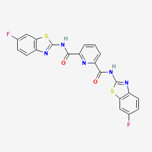 molecular formula C21H11F2N5O2S2 B2547581 N2,N6-bis(6-Fluor-1,3-benzothiazol-2-yl)pyridin-2,6-dicarboxamid CAS No. 476308-98-2