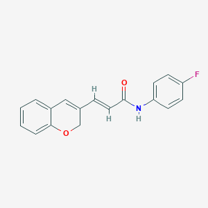 molecular formula C18H14FNO2 B2547587 (2E)-3-(2H-chromen-3-yl)-N-(4-fluorophenyl)prop-2-enamide CAS No. 887347-02-6