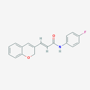 (2E)-3-(2H-chromen-3-yl)-N-(4-fluorophenyl)prop-2-enamide