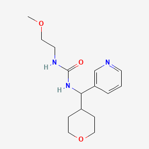 molecular formula C15H23N3O3 B2547590 1-(2-methoxyethyl)-3-(pyridin-3-yl(tetrahydro-2H-pyran-4-yl)methyl)urea CAS No. 2034593-81-0