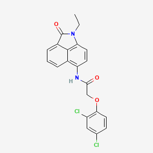 molecular formula C21H16Cl2N2O3 B2547592 2-(2,4-dichlorophenoxy)-N-(1-ethyl-2-oxo-1,2-dihydrobenzo[cd]indol-6-yl)acetamide CAS No. 393837-37-1