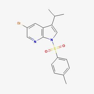 molecular formula C17H17BrN2O2S B2547616 5-溴-3-异丙基-1-对甲苯磺酰-1H-吡咯并[2,3-b]吡啶 CAS No. 1620574-97-1