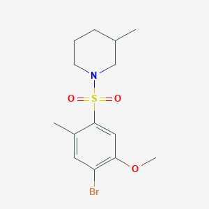 1-((4-Bromo-5-methoxy-2-methylphenyl)sulfonyl)-3-methylpiperidine