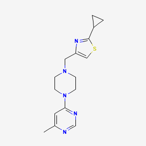 2-Cyclopropyl-4-[[4-(6-methylpyrimidin-4-yl)piperazin-1-yl]methyl]-1,3-thiazole