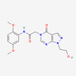 N-(2,5-dimethoxyphenyl)-2-(1-(2-hydroxyethyl)-4-oxo-1H-pyrazolo[3,4-d]pyrimidin-5(4H)-yl)acetamide