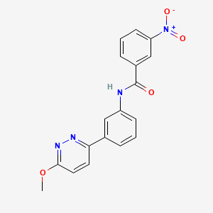 molecular formula C18H14N4O4 B2547634 N-[3-(6-methoxypyridazin-3-yl)phenyl]-3-nitrobenzamide CAS No. 899954-24-6