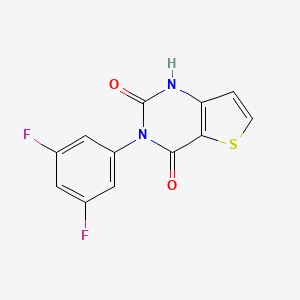 molecular formula C12H6F2N2O2S B2547638 3-(3,5-二氟苯基)噻吩并[3,2-d]嘧啶-2,4(1H,3H)-二酮 CAS No. 1255776-63-6