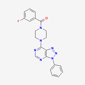 molecular formula C21H18FN7O B2547641 1-(3-fluorobenzoyl)-4-{3-phényl-3H-[1,2,3]triazolo[4,5-d]pyrimidin-7-yl}pipérazine CAS No. 920218-20-8