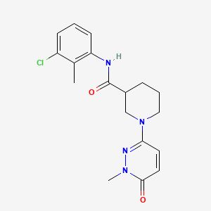 molecular formula C18H21ClN4O2 B2547647 N-(3-chloro-2-methylphenyl)-1-(1-methyl-6-oxo-1,6-dihydropyridazin-3-yl)piperidine-3-carboxamide CAS No. 1396845-15-0