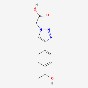 2-(4-(4-(1-hydroxyethyl)phenyl)-1H-1,2,3-triazol-1-yl)acetic acid