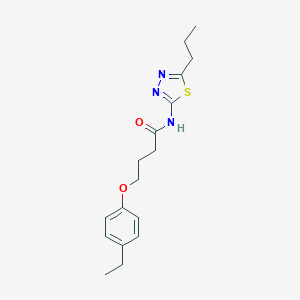 molecular formula C17H23N3O2S B254766 4-(4-ethylphenoxy)-N-(5-propyl-1,3,4-thiadiazol-2-yl)butanamide 