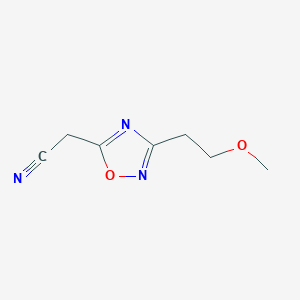 molecular formula C7H9N3O2 B2547662 [3-(2-Methoxyethyl)-1,2,4-oxadiazol-5-yl]acetonitrile CAS No. 1239787-14-4