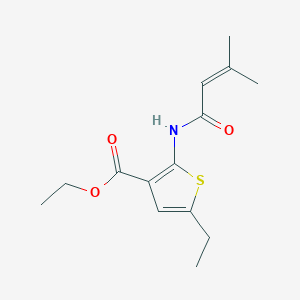 Ethyl 5-ethyl-2-[(3-methyl-2-butenoyl)amino]-3-thiophenecarboxylate