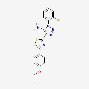 molecular formula C19H16BrN5OS B2547673 1-(2-bromophenyl)-4-[4-(4-ethoxyphenyl)-1,3-thiazol-2-yl]-1H-1,2,3-triazol-5-amine CAS No. 1207051-04-4
