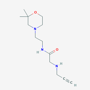 molecular formula C13H23N3O2 B2547674 N-[2-(2,2-Dimethylmorpholin-4-yl)ethyl]-2-(prop-2-ynylamino)acetamide CAS No. 2189566-02-5