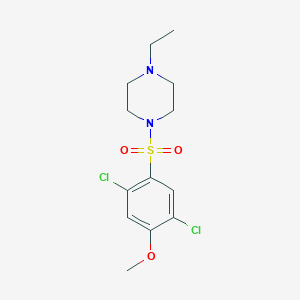molecular formula C13H18Cl2N2O3S B254768 1-(2,5-Dichloro-4-methoxybenzenesulfonyl)-4-ethylpiperazine 